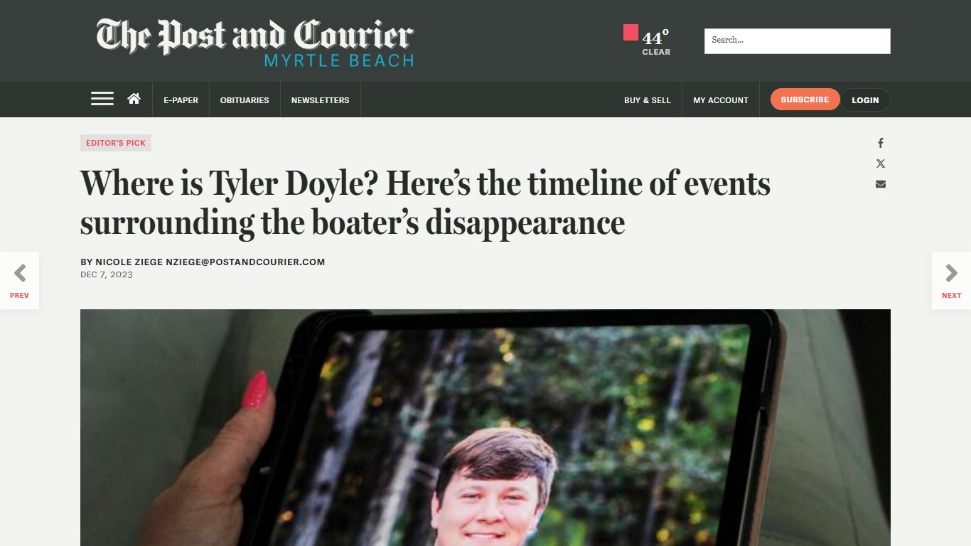 Everything we know about missing SC boater Tyler Doyle | Myrtle Beach ...